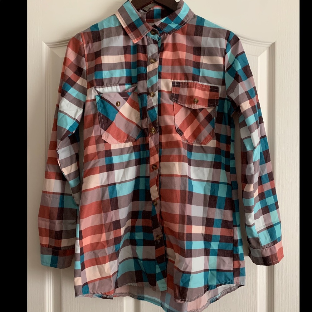 Multicolored button down shirt